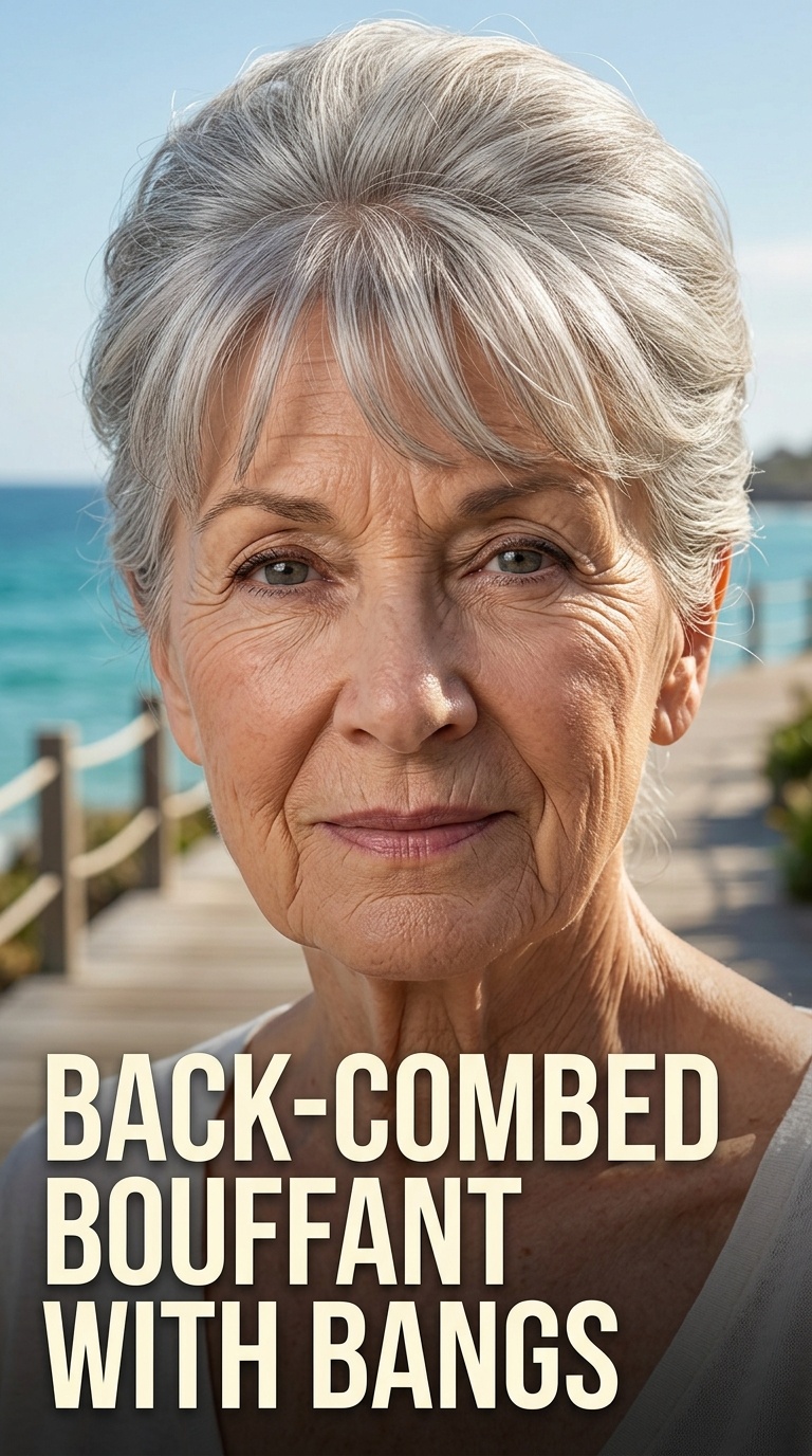 Back-Combed Bouffant with Bangs