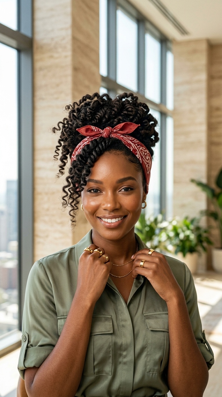 Bandana Pin Up Hairstyles Black