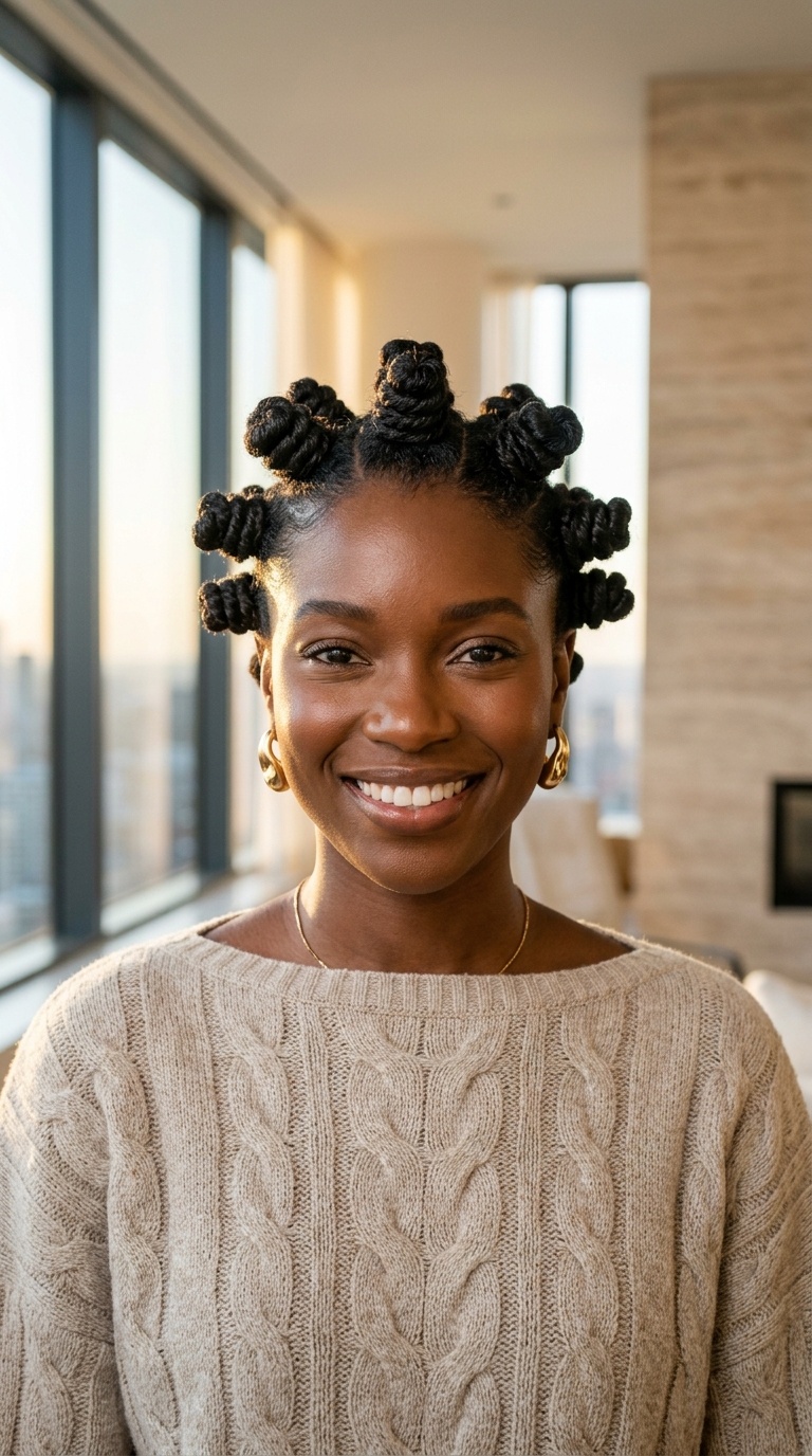 Bantu Knots On Short Hair