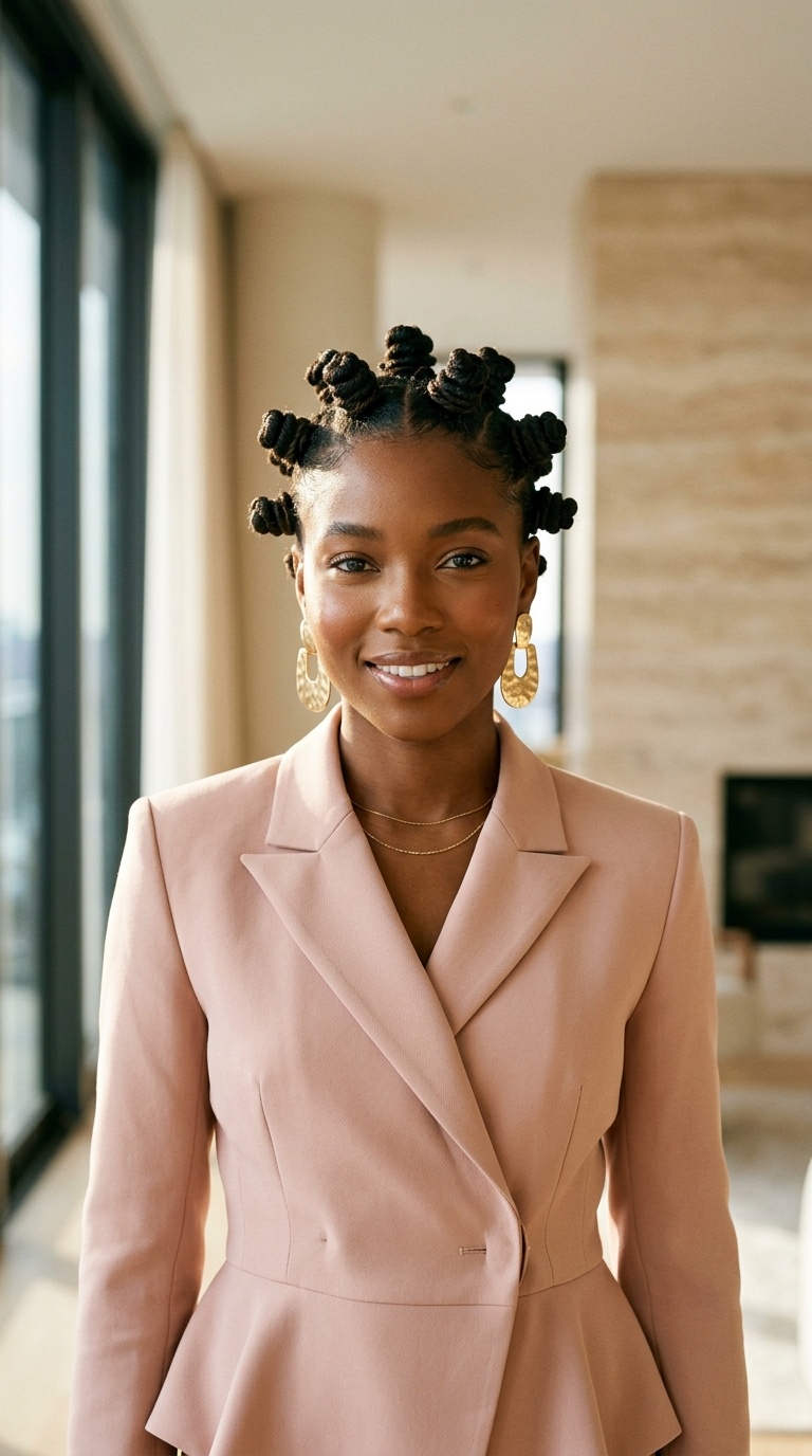 Bantu Knots On Short Hair