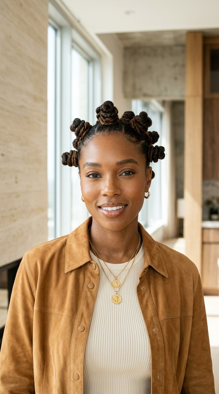 Bantu Knots On Short Natural Hair
