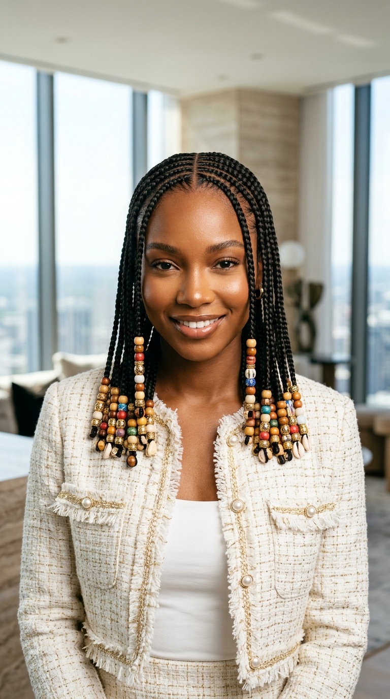 Beaded Cornrow Braids Patterns