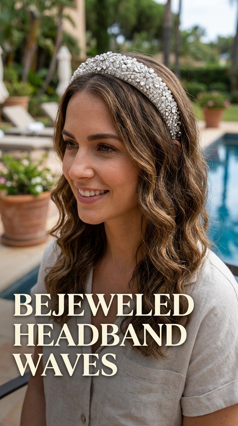 Bejeweled Headband Waves