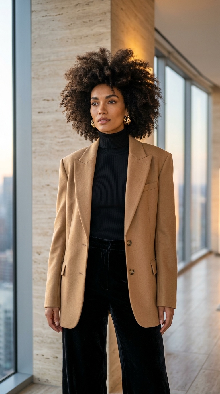 Black Shirt With Velvet Pants