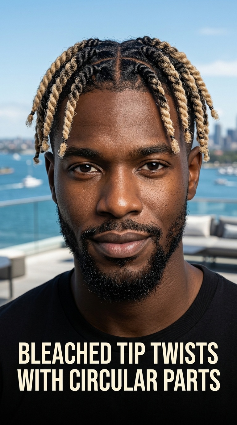 Bleached Tip Twists with Circular Parts