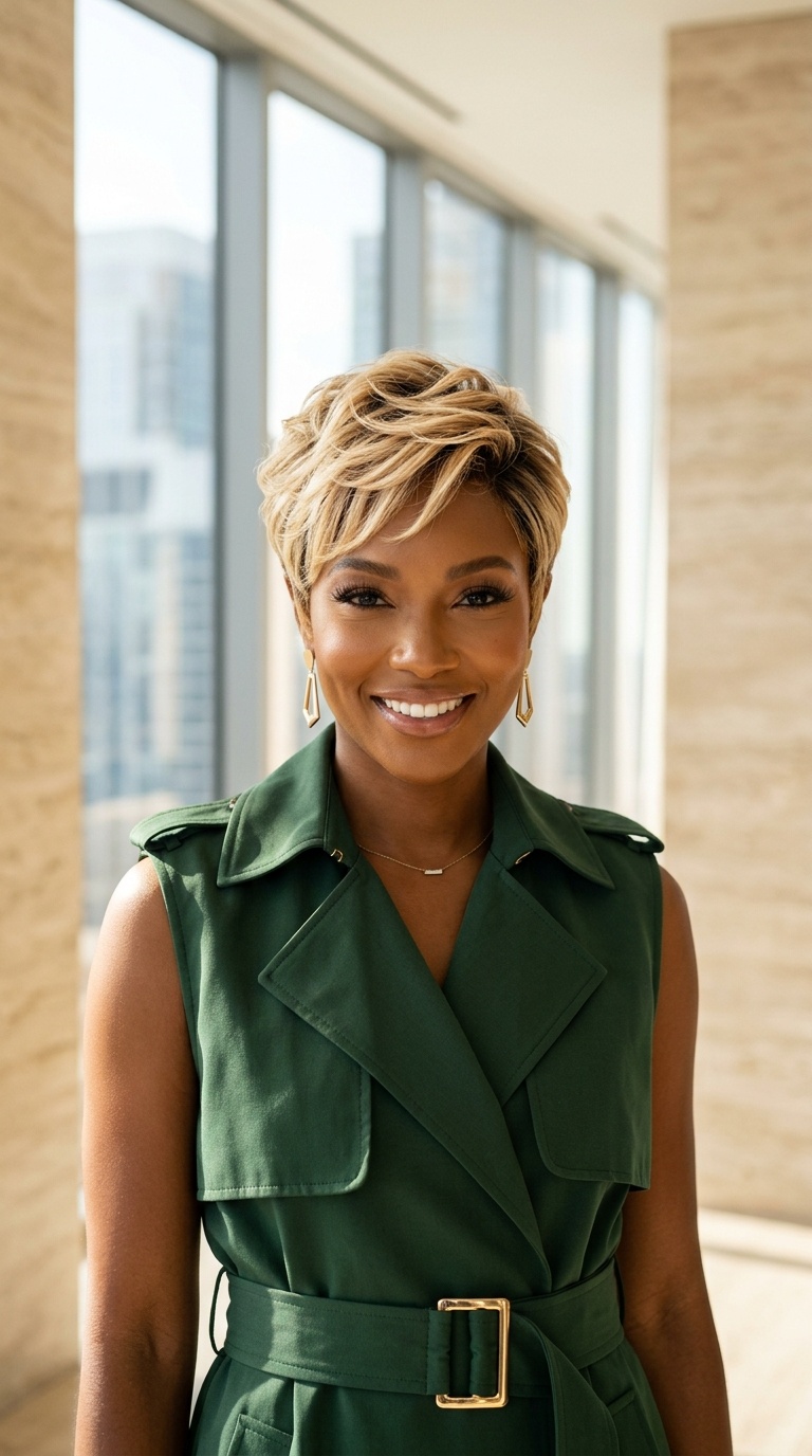 Blonde Low Cut Black Women
