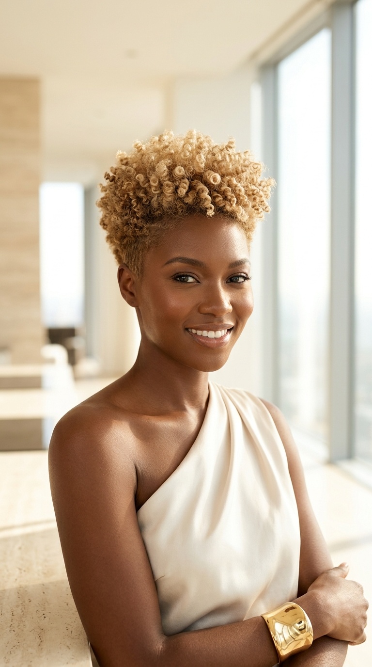 Blonde Tapered Natural Hair