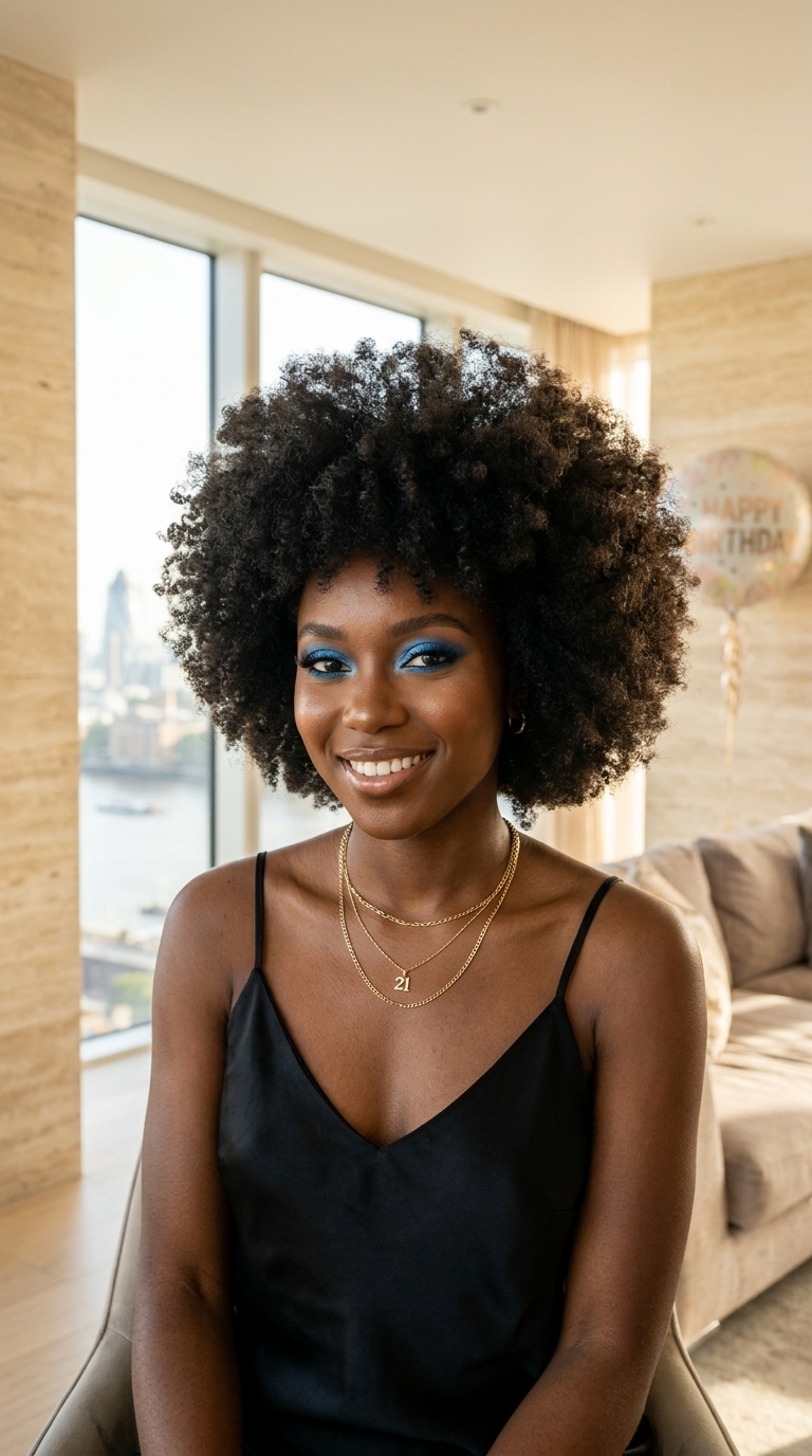 Blue Eyeshadow Birthday Makeup Trend