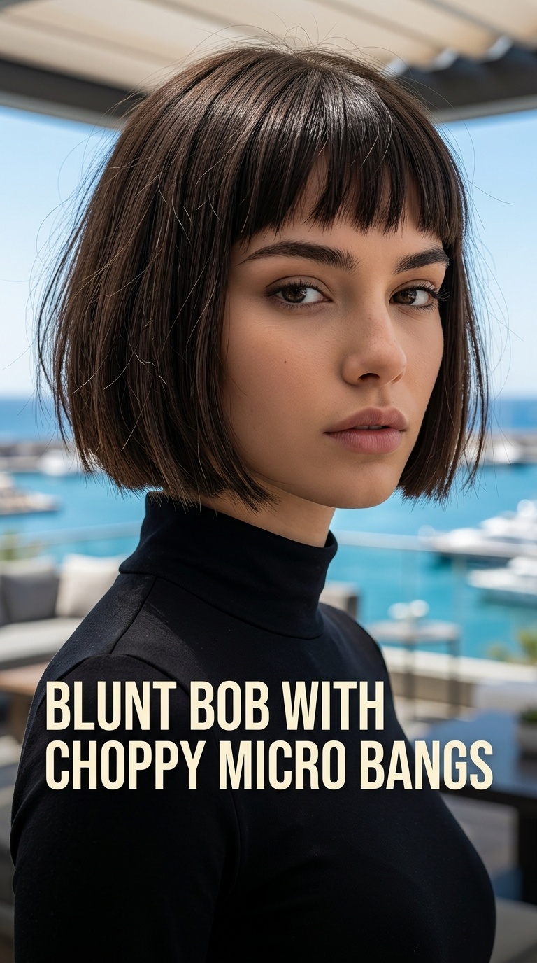 Blunt Bob with Choppy Micro Bangs