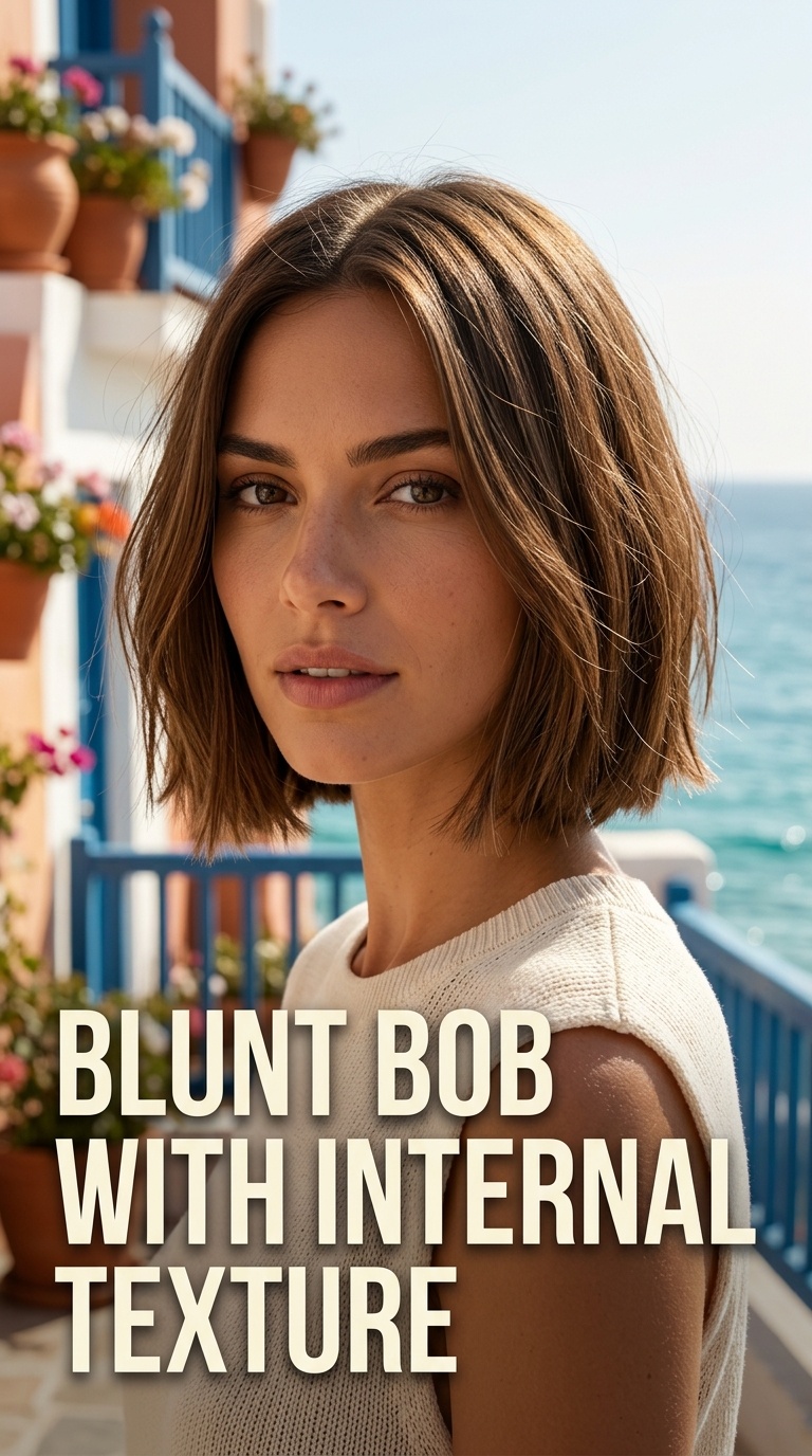 Blunt Bob with Internal Texture