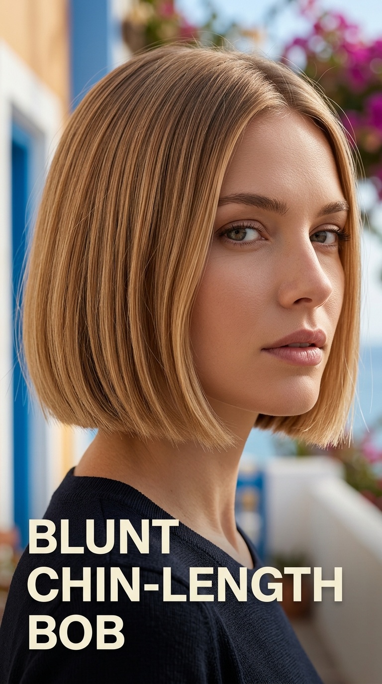 Blunt Chin-Length Bob