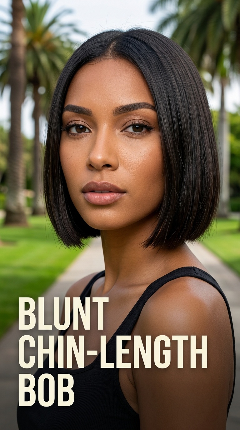 Blunt Chin-Length Bob