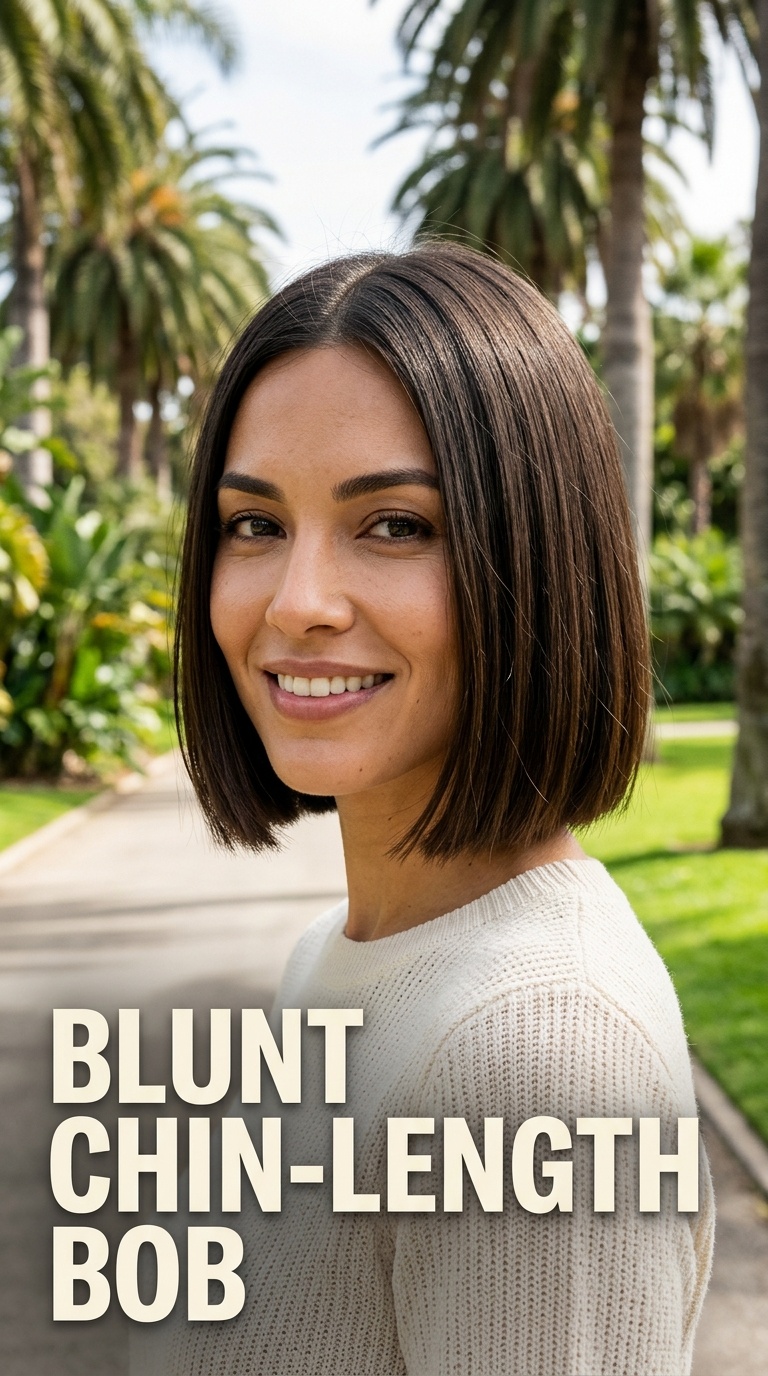 Blunt Chin-Length Bob