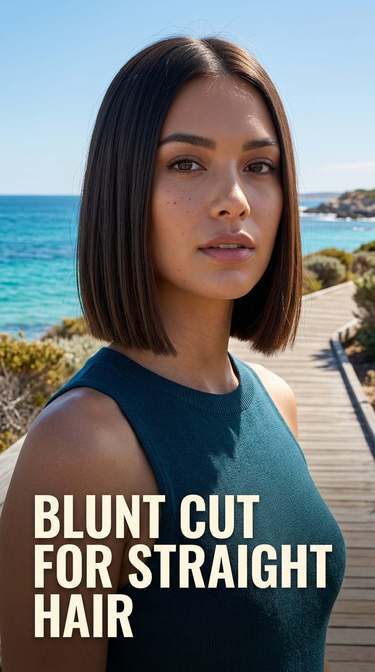 Blunt Cut for Straight Hair
