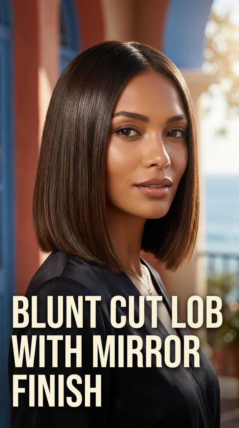 Blunt Cut Lob with Mirror Finish