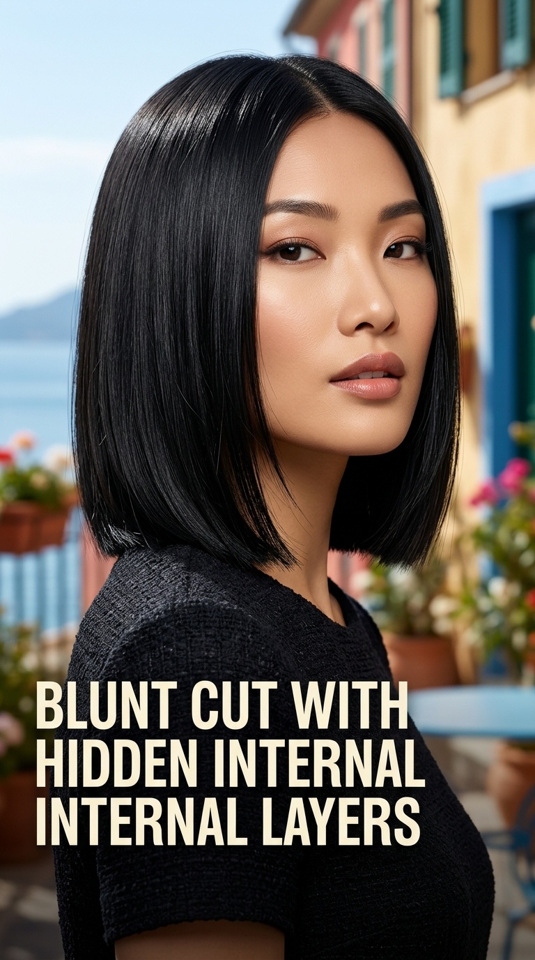 Blunt Cut with Hidden Internal Layers