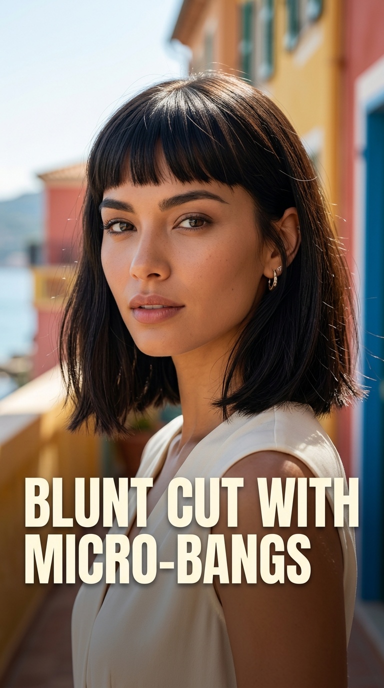 Blunt Cut with Micro-Bangs