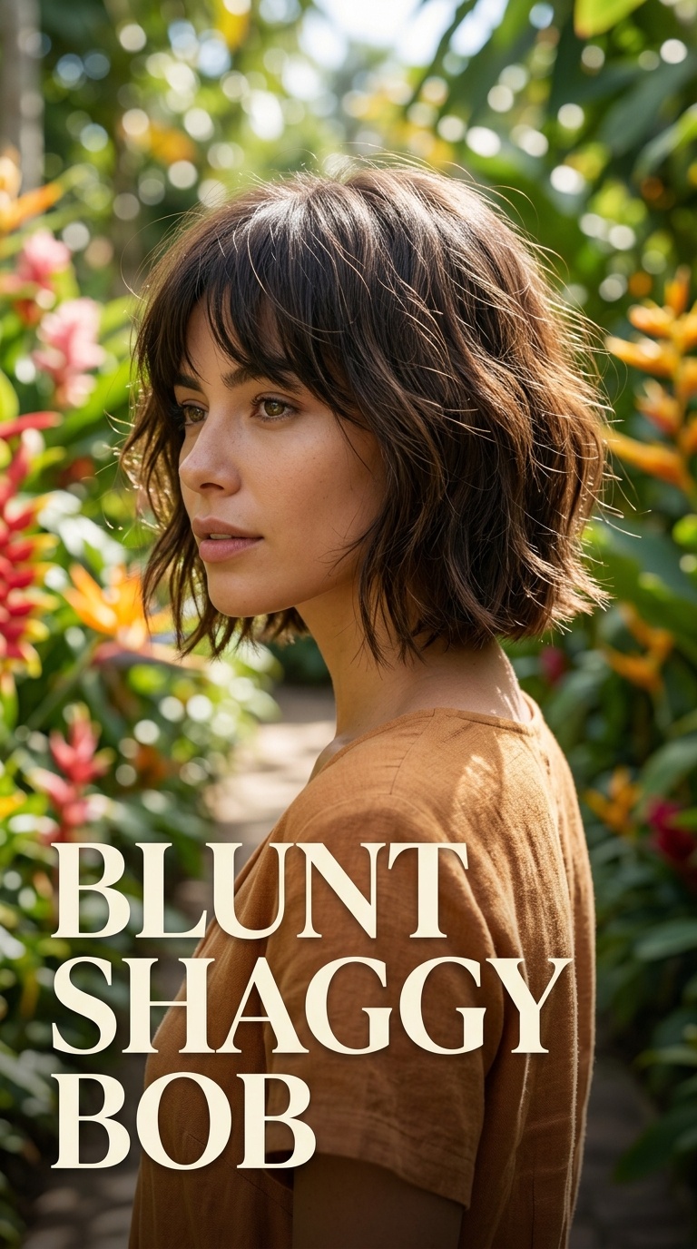 Blunt Shaggy Bob