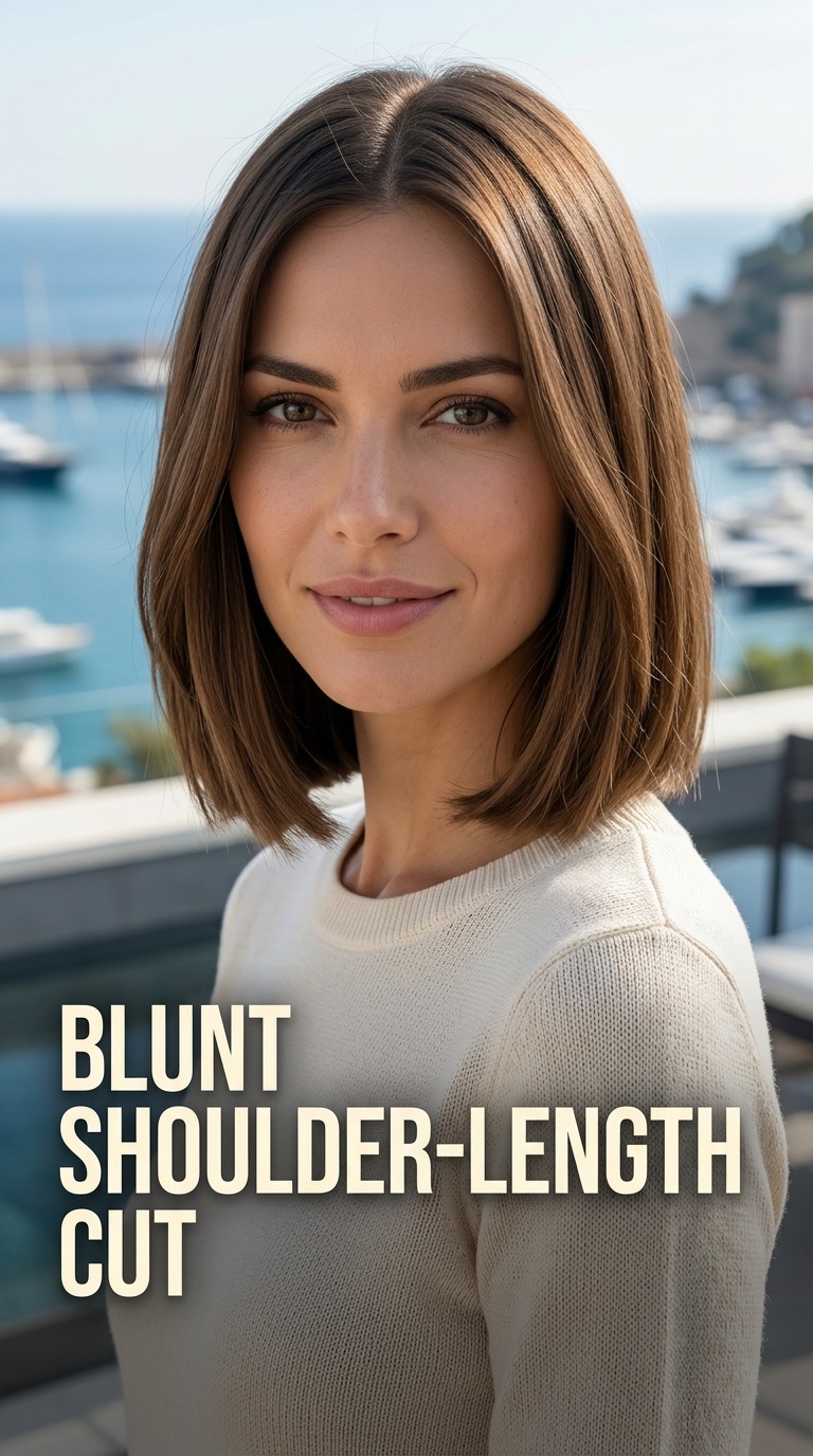 Blunt Shoulder-Length Cut