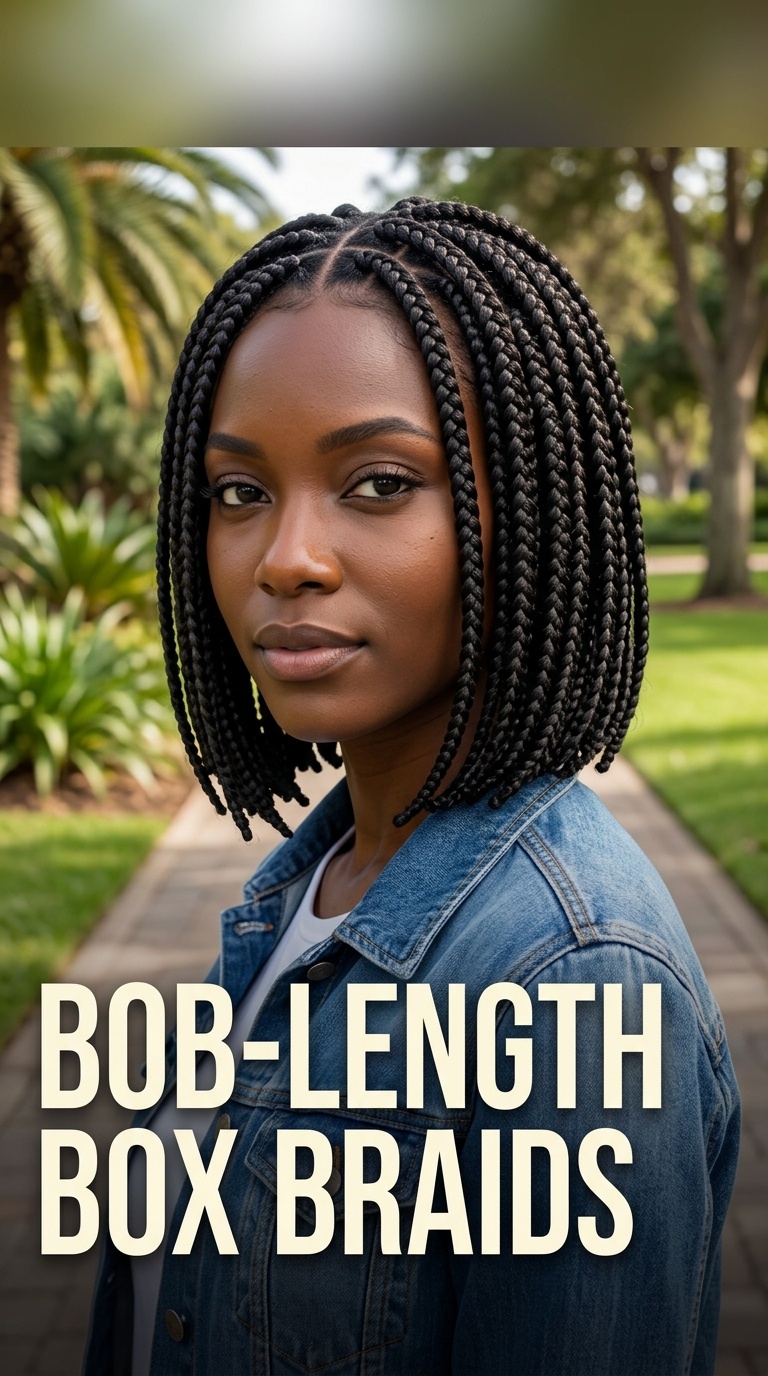 Bob-Length Box Braids