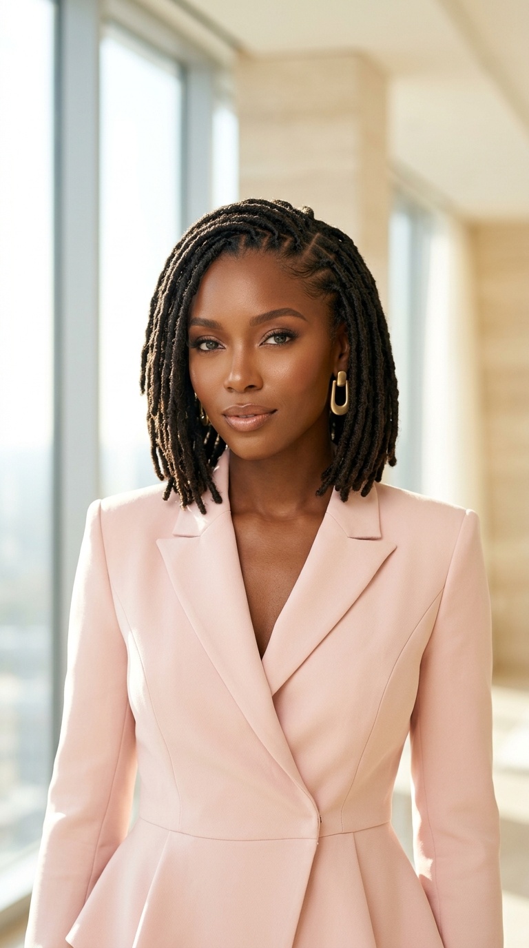 Bob Length Locs For Black Women