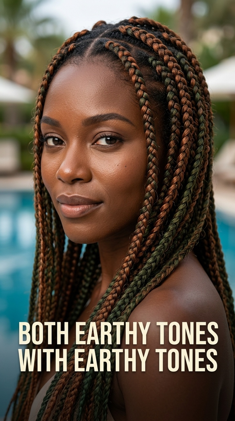 Bohemian Braids with Earthy Tones