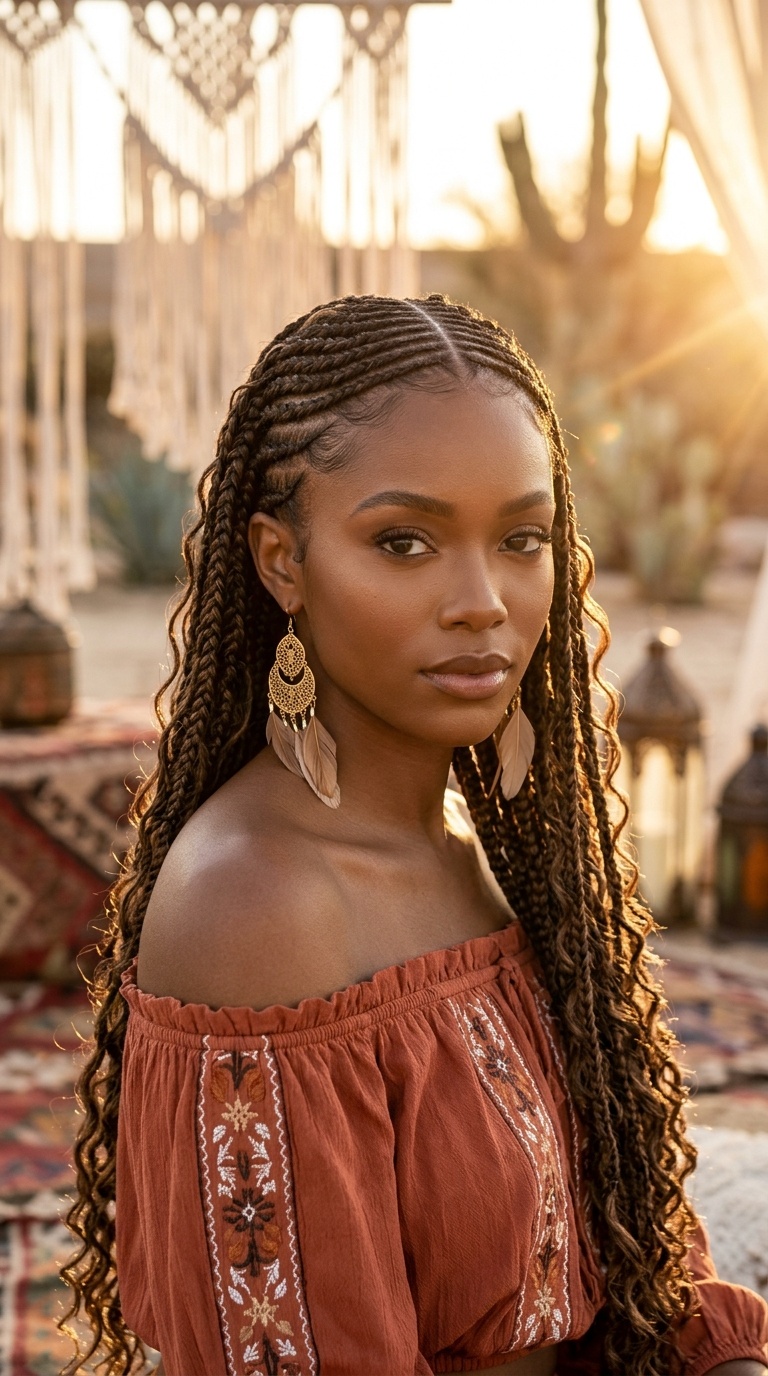 Bohemian Feed In Braids