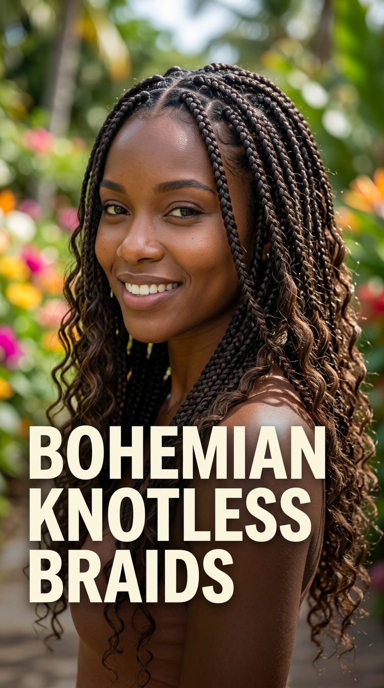 Bohemian Knotless Braids