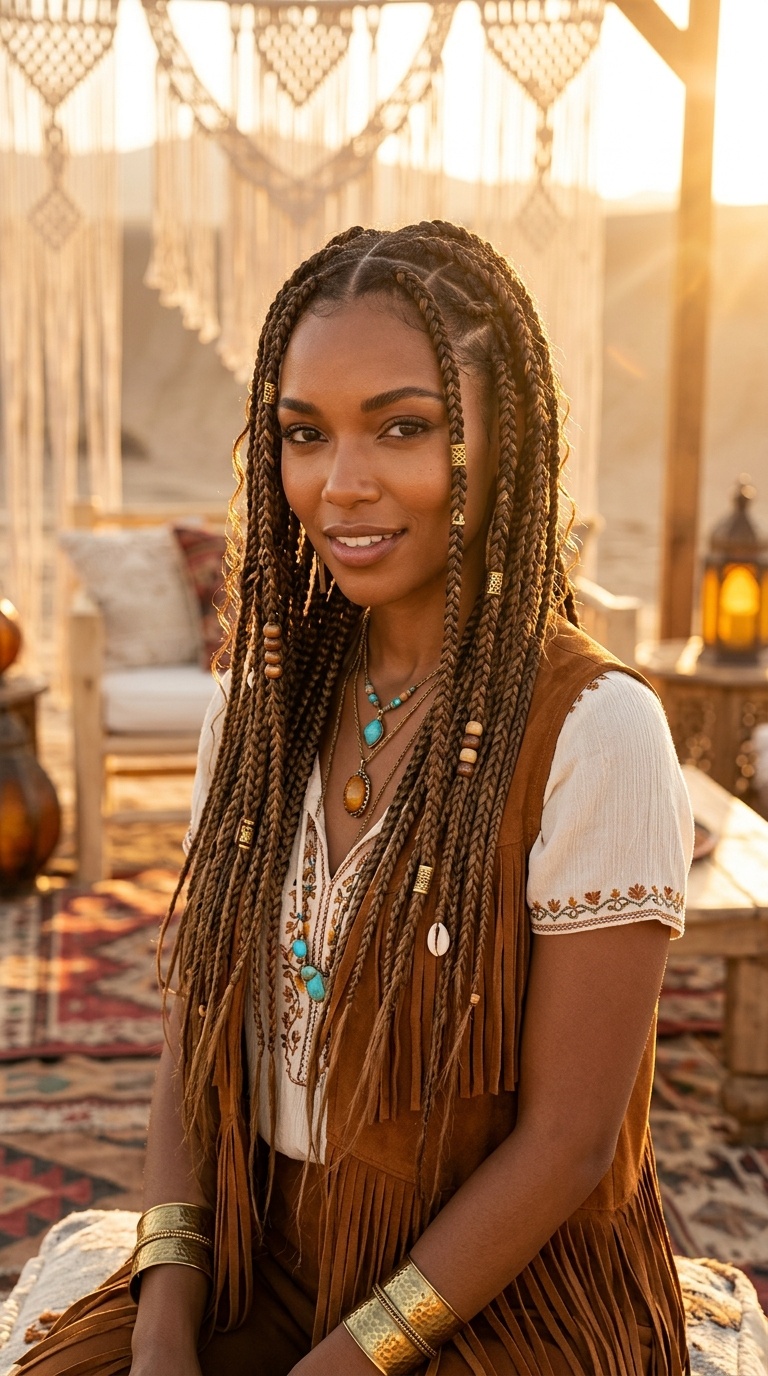 Boho Braids Hairstyles Black Women