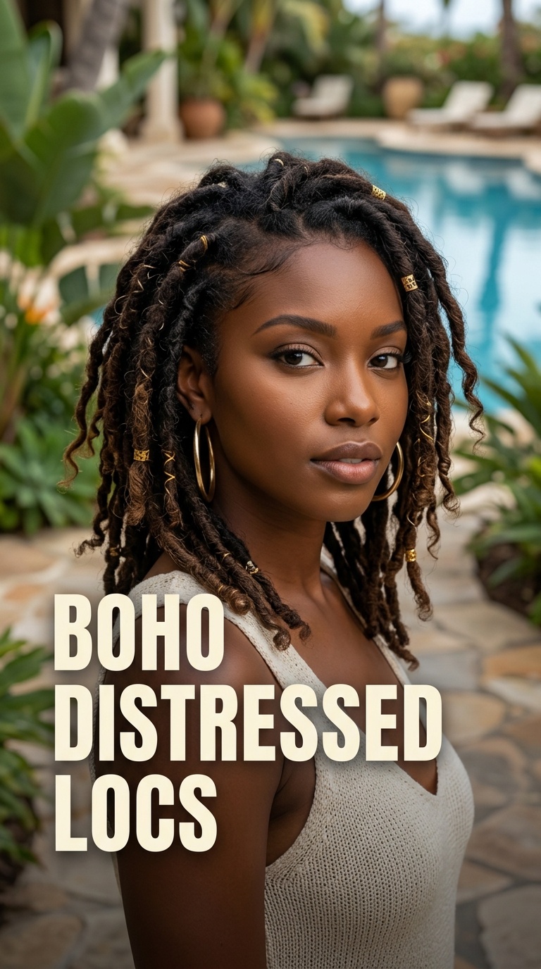Boho Distressed Locs