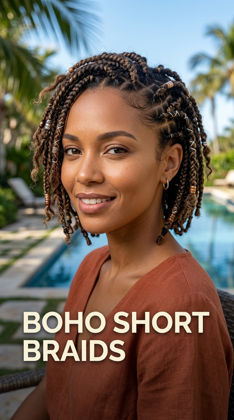 Boho Short Braids