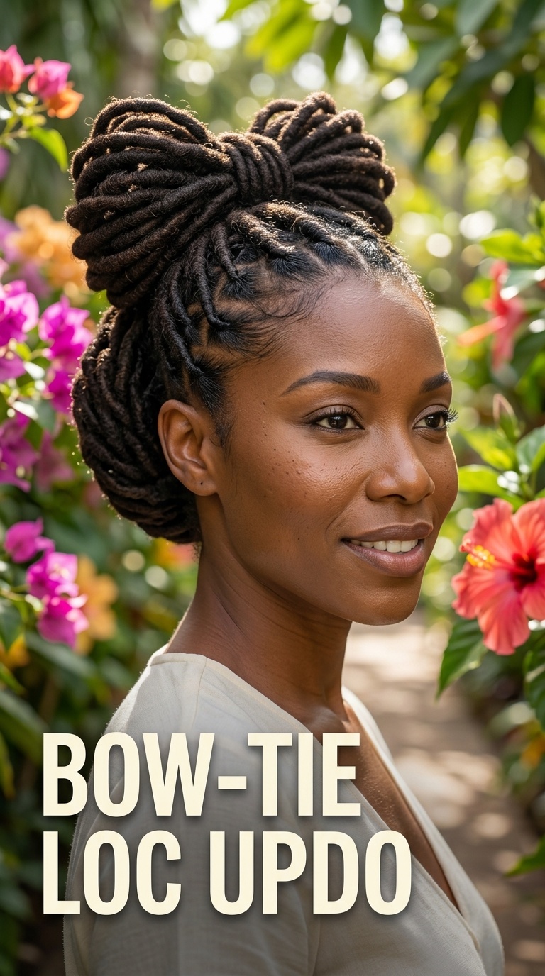 Bow-Tie Loc Updo