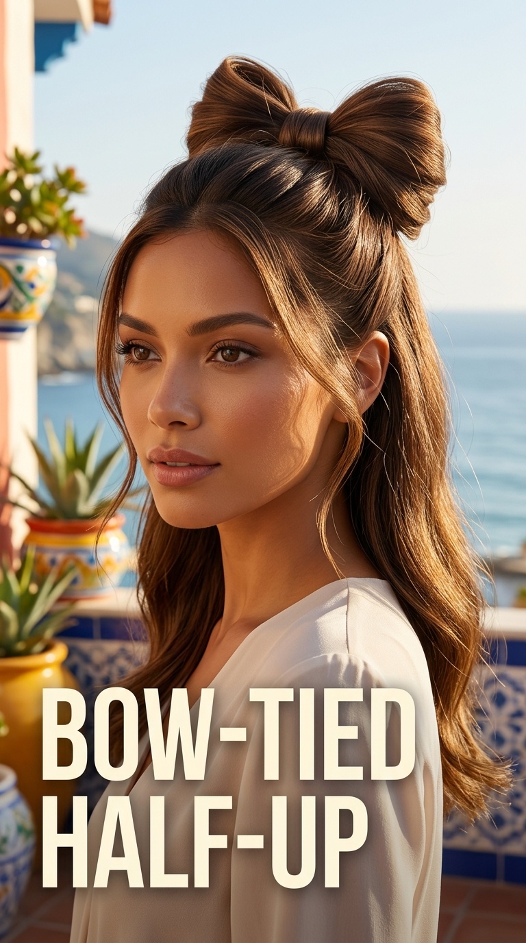Bow-Tied Half-Up