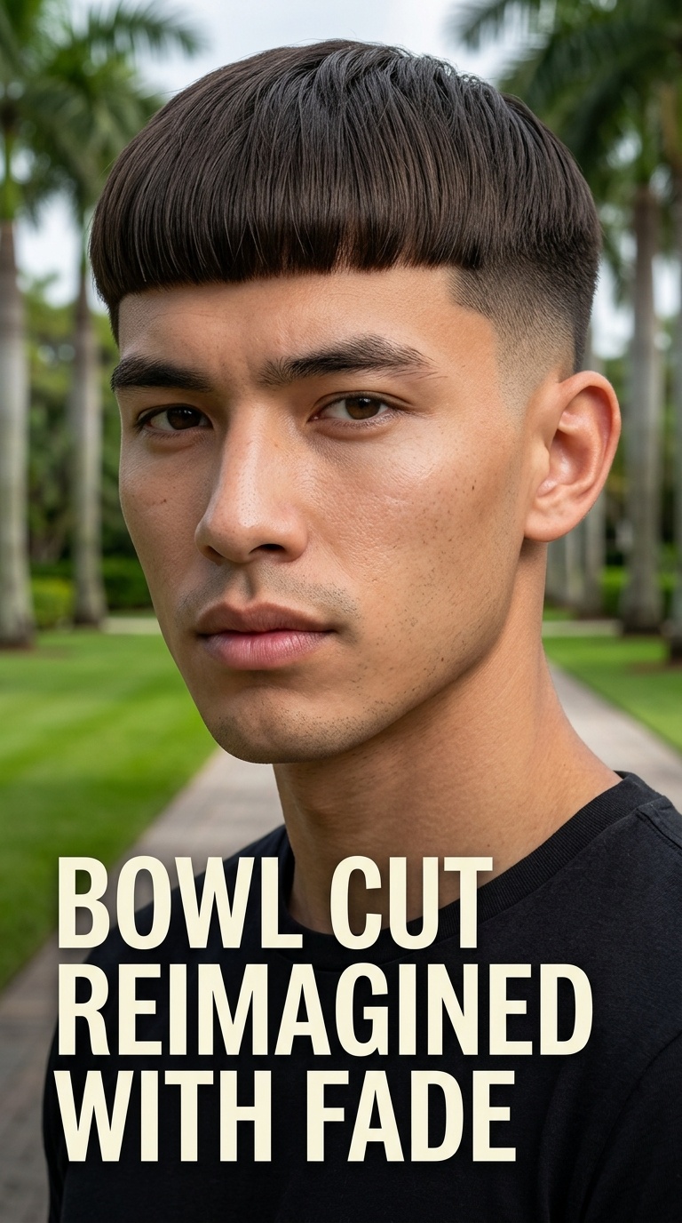 Bowl Cut Reimagined with Fade