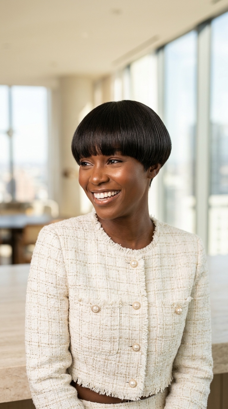 Bowl Cut Short Straight Hair Styles