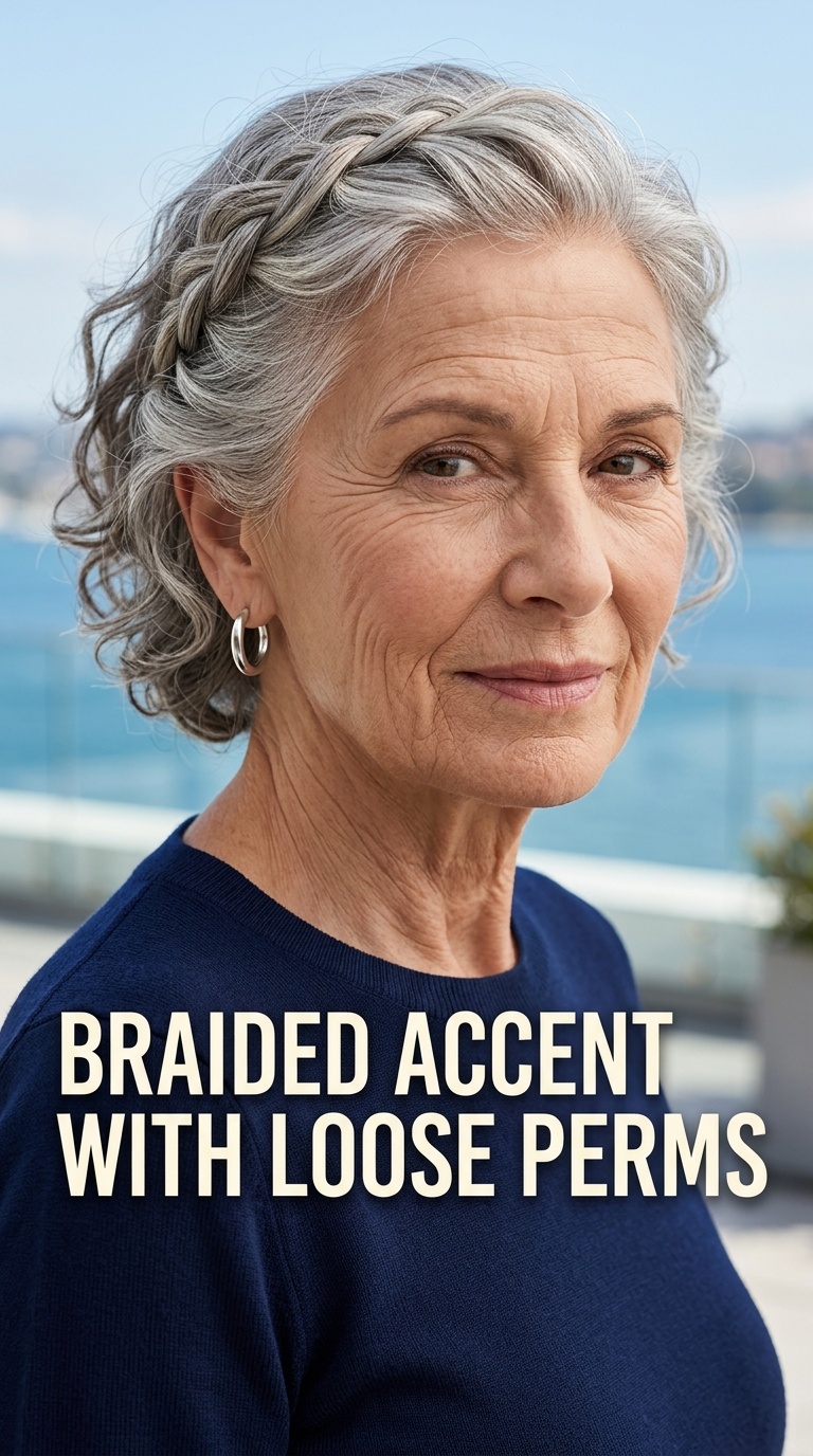 Braided Accent with Loose Perms