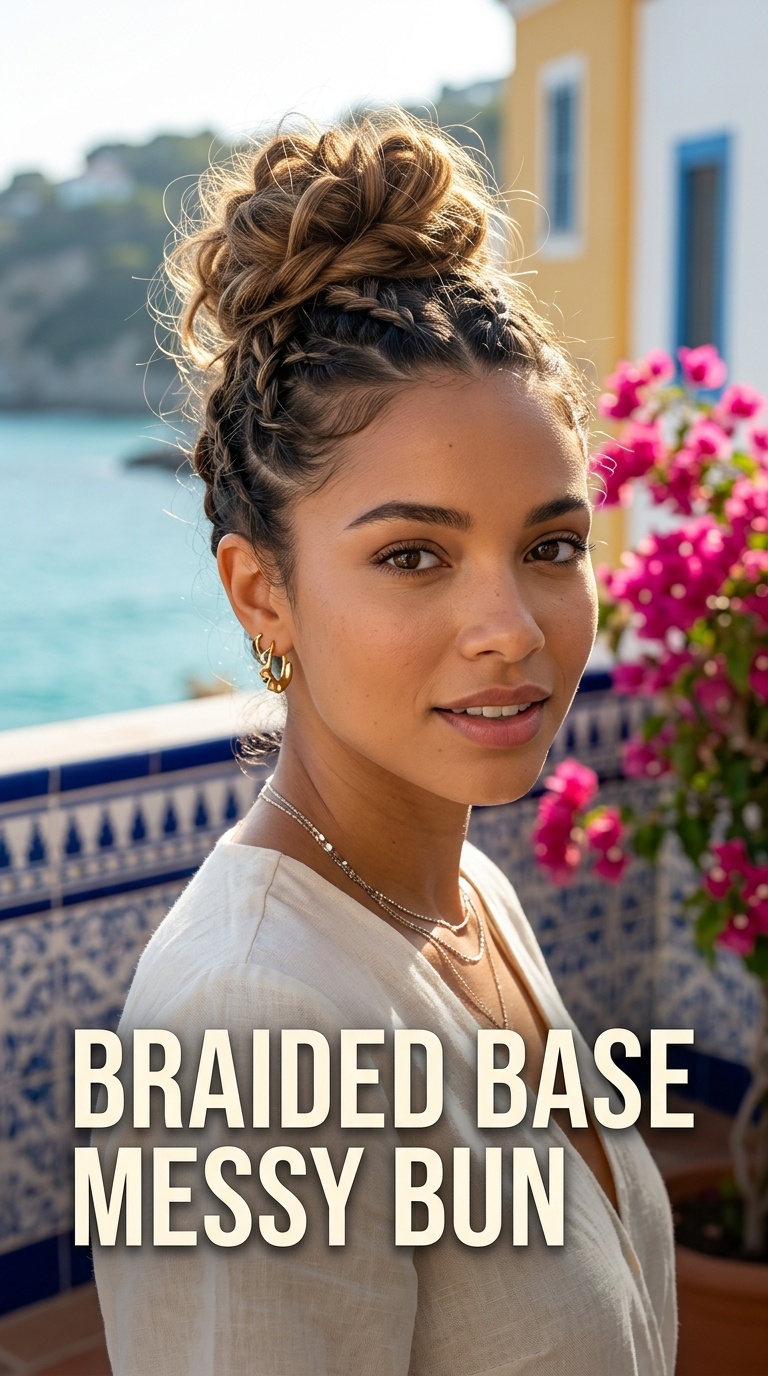 Braided Base Messy Bun