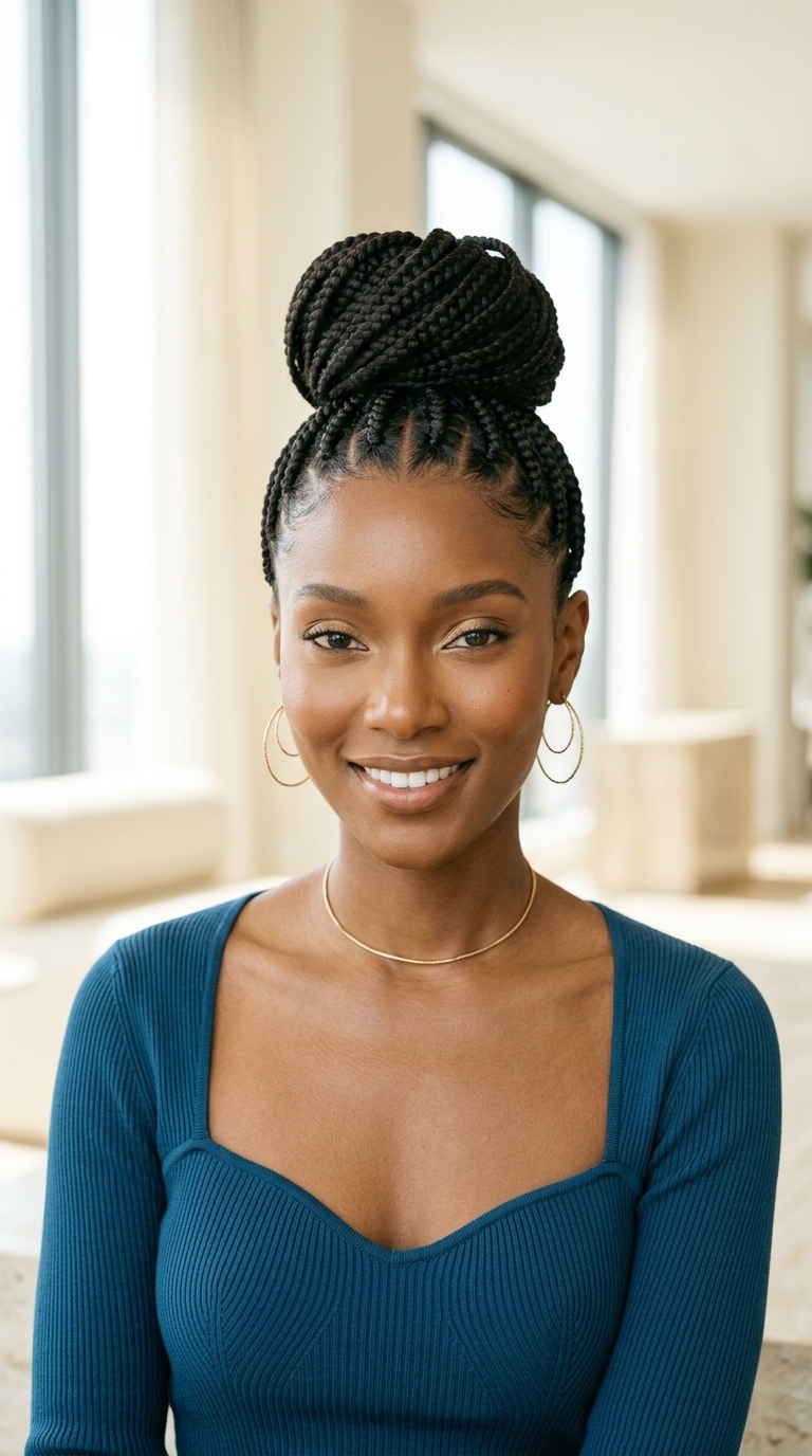 Braided Bun For Black Women