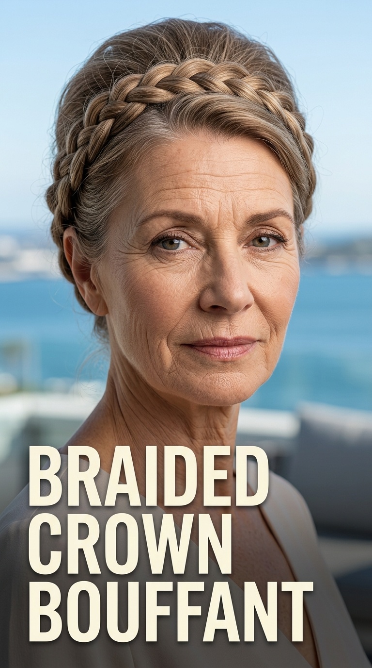 Braided Crown Bouffant