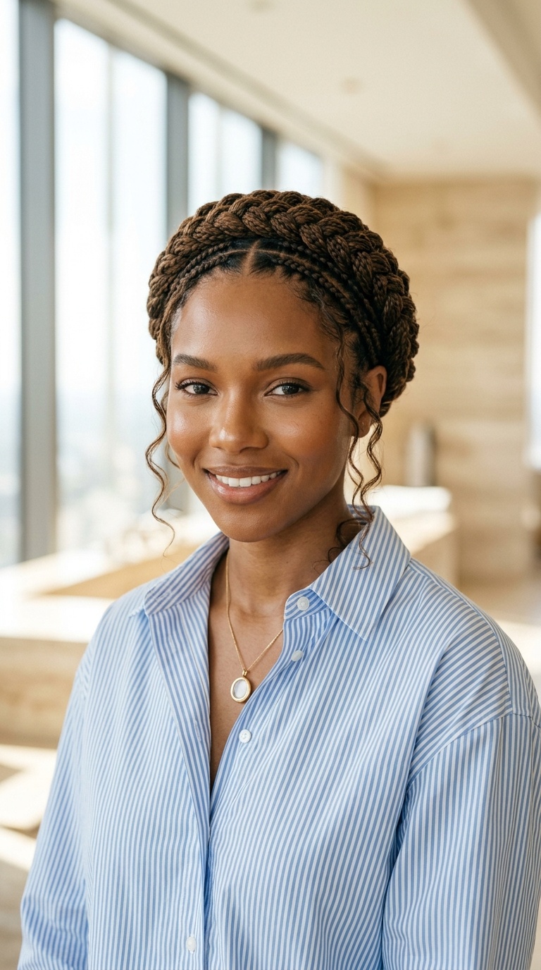 Braided Crown Natural Hairstyles