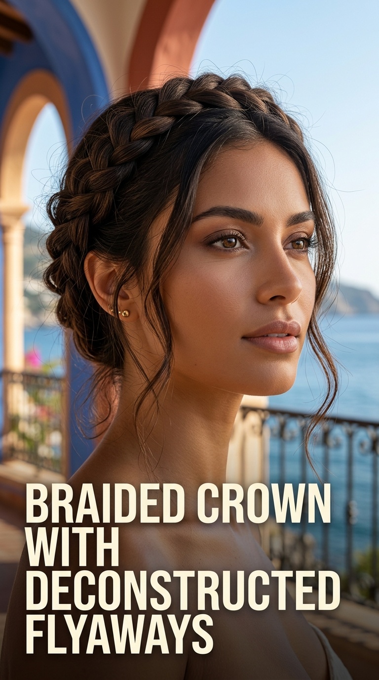 Braided Crown with Deconstructed Flyaways