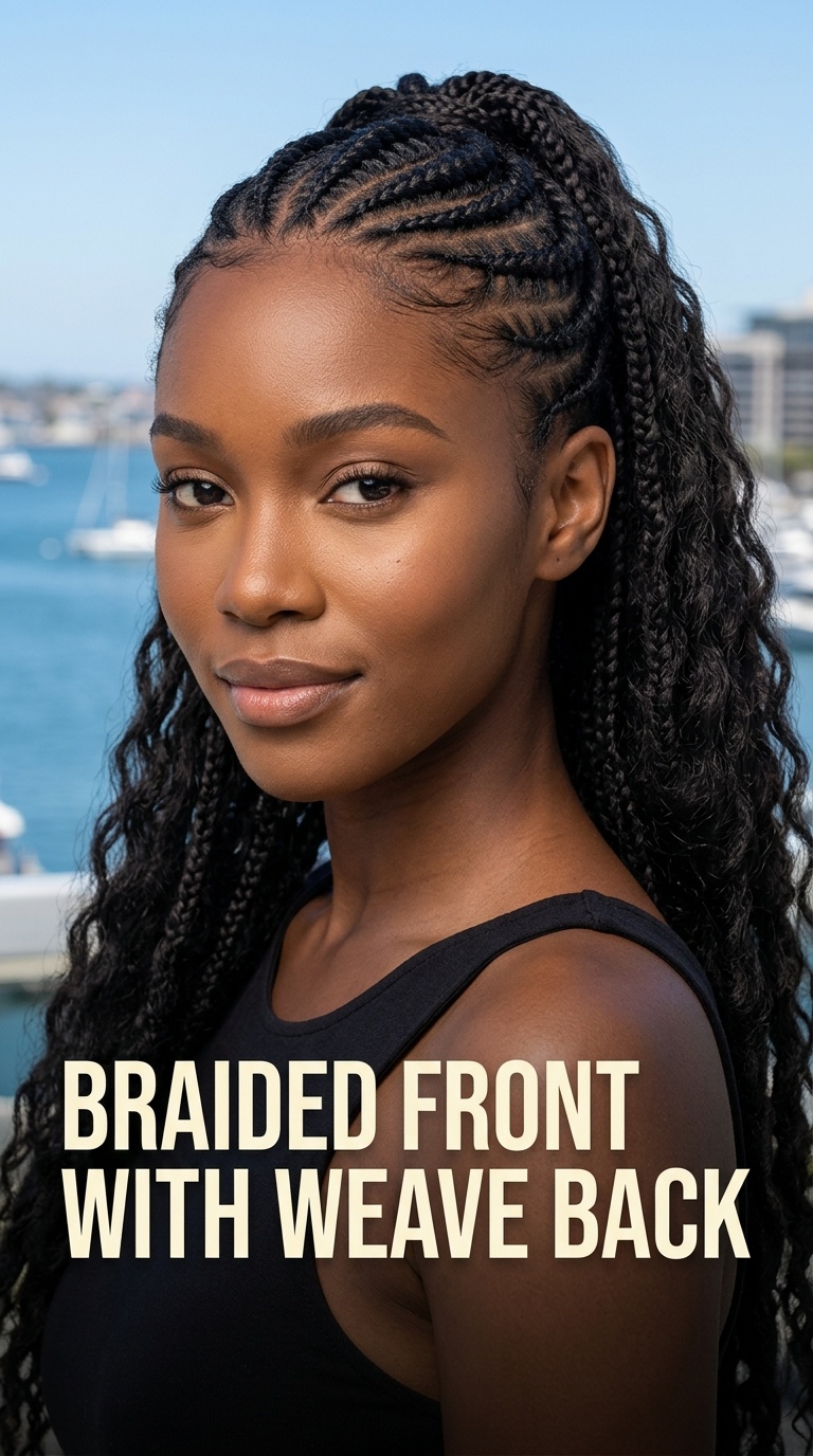 Braided Front with Weave Back