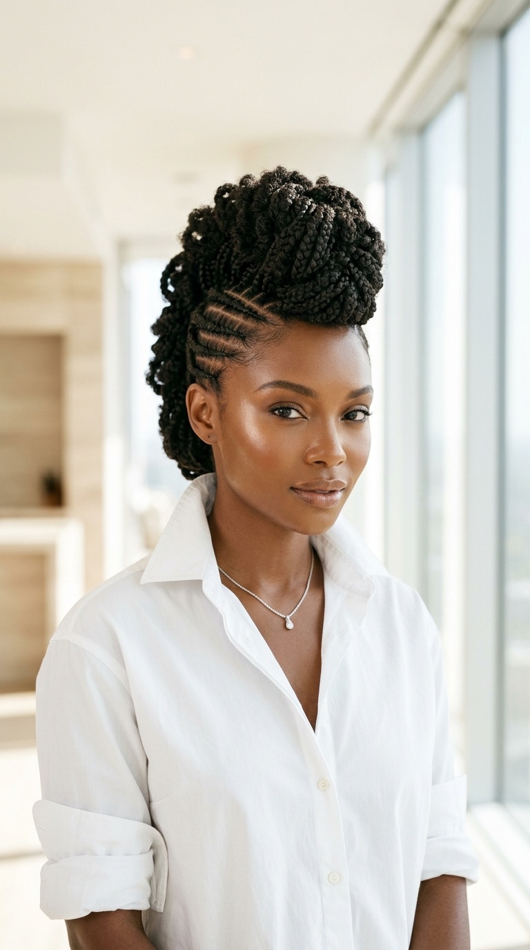 Braided Mohawk Hairstyles Black Women