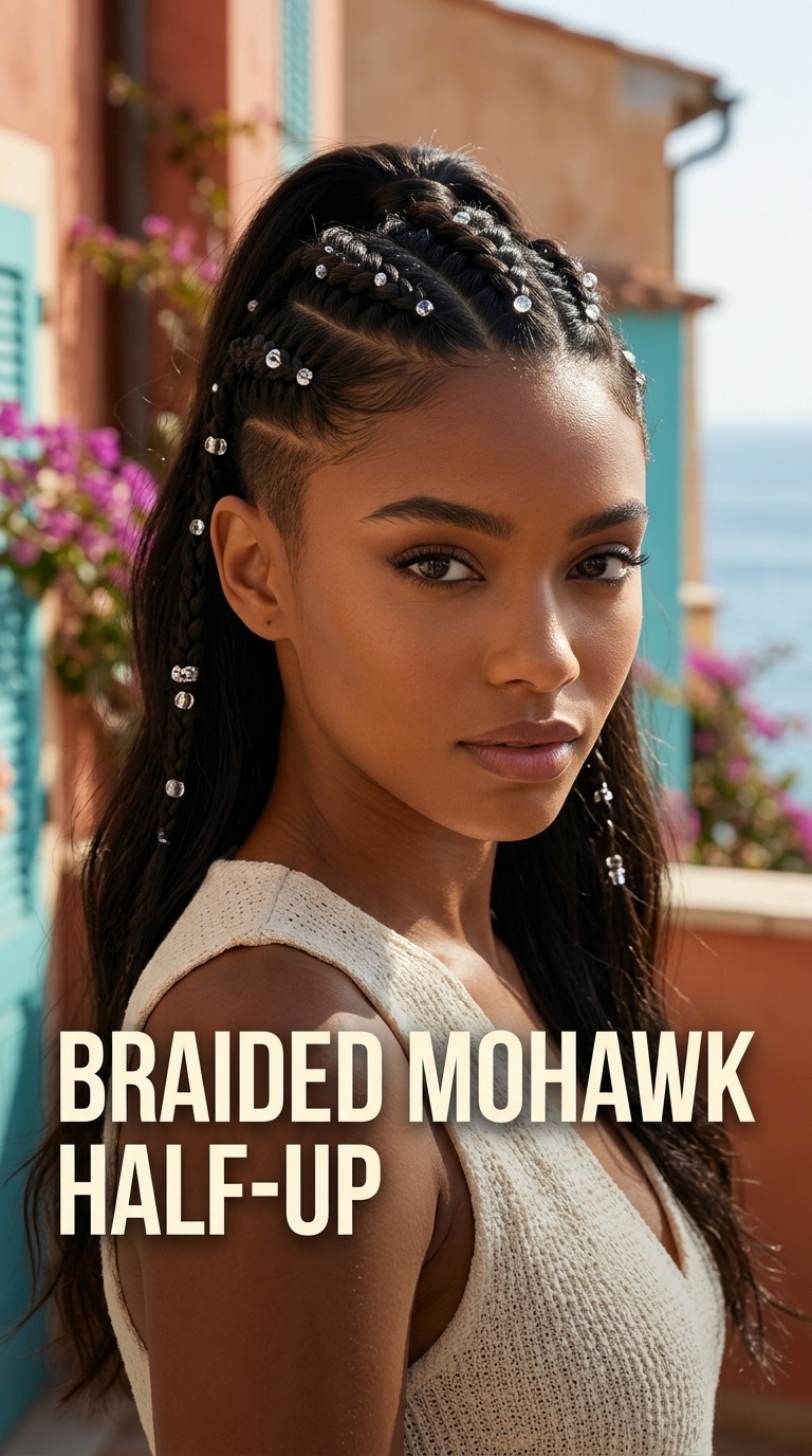 Braided Mohawk Half-Up