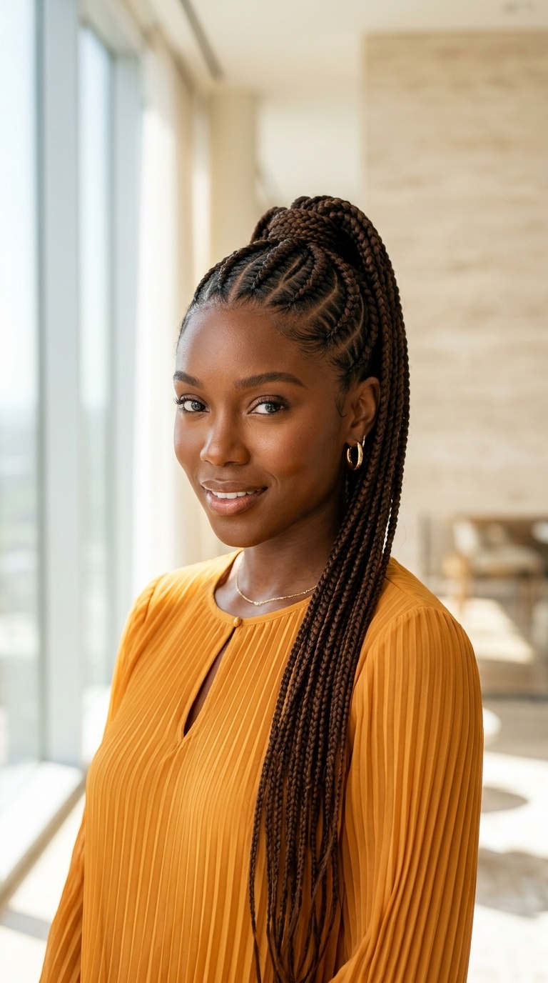 Braided Ponytail For Black Women