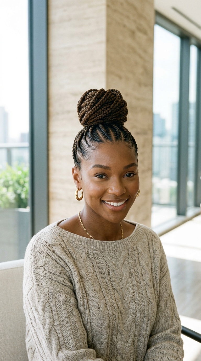 Braided Top Knot For Women