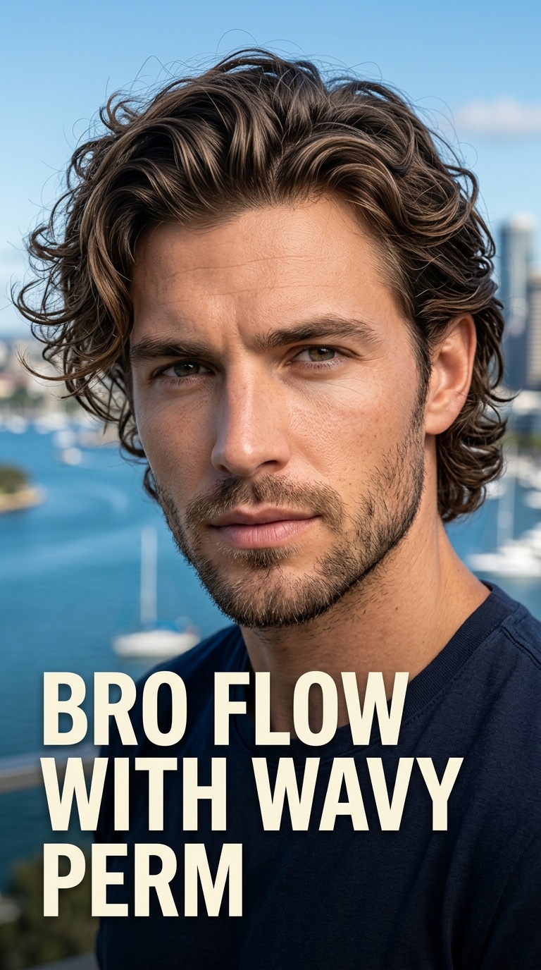 Bro Flow with Wavy Perm