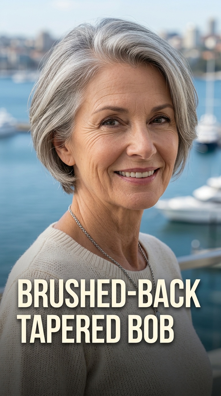 Brushed-Back Tapered Bob