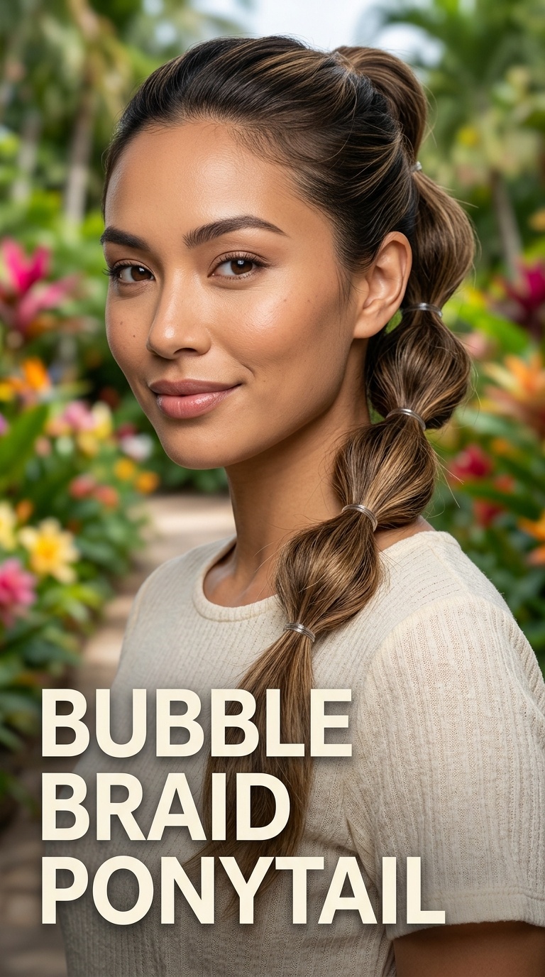 Bubble Braid Ponytail
