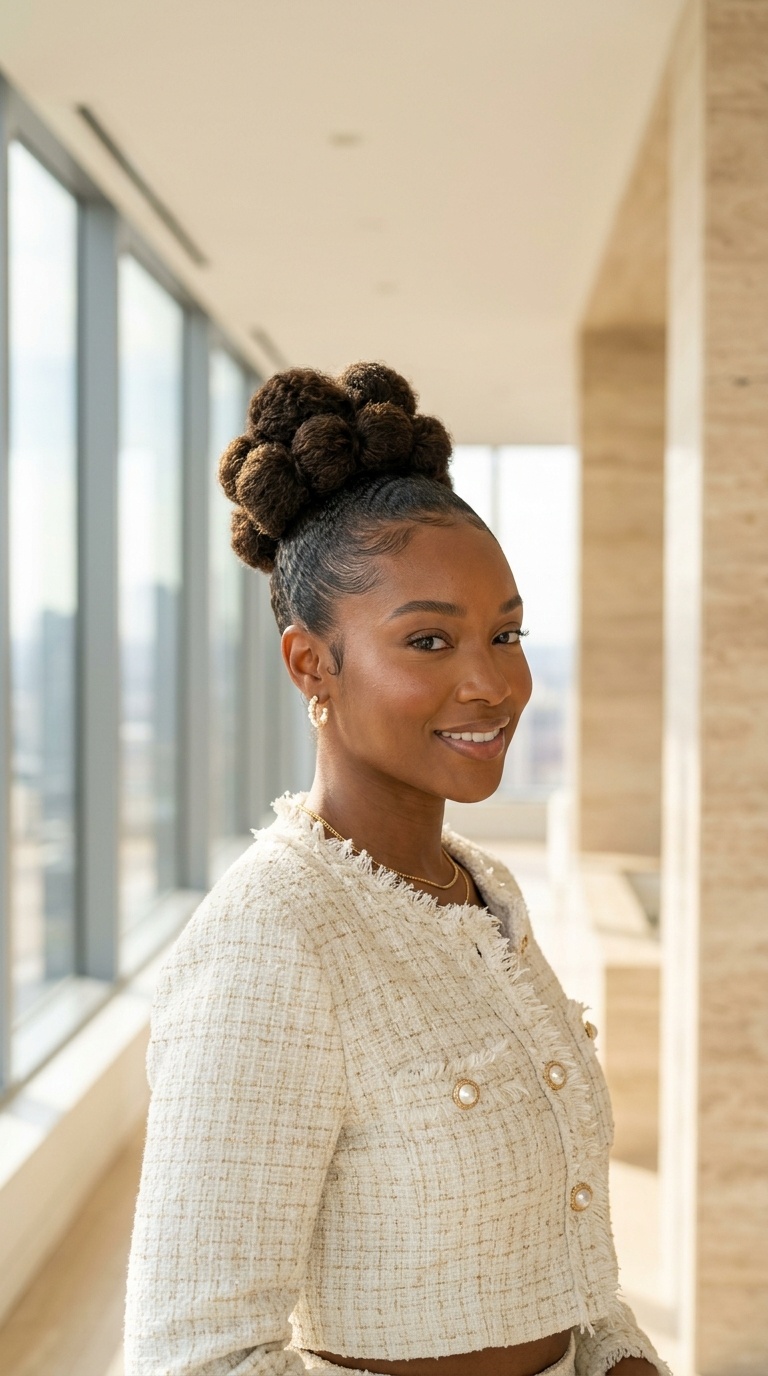 Bubble Bun For Black Women